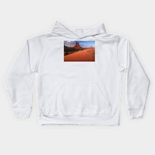 Sand Dunes And The Mittens Monument Valley Navajo Tribal Park Kids Hoodie